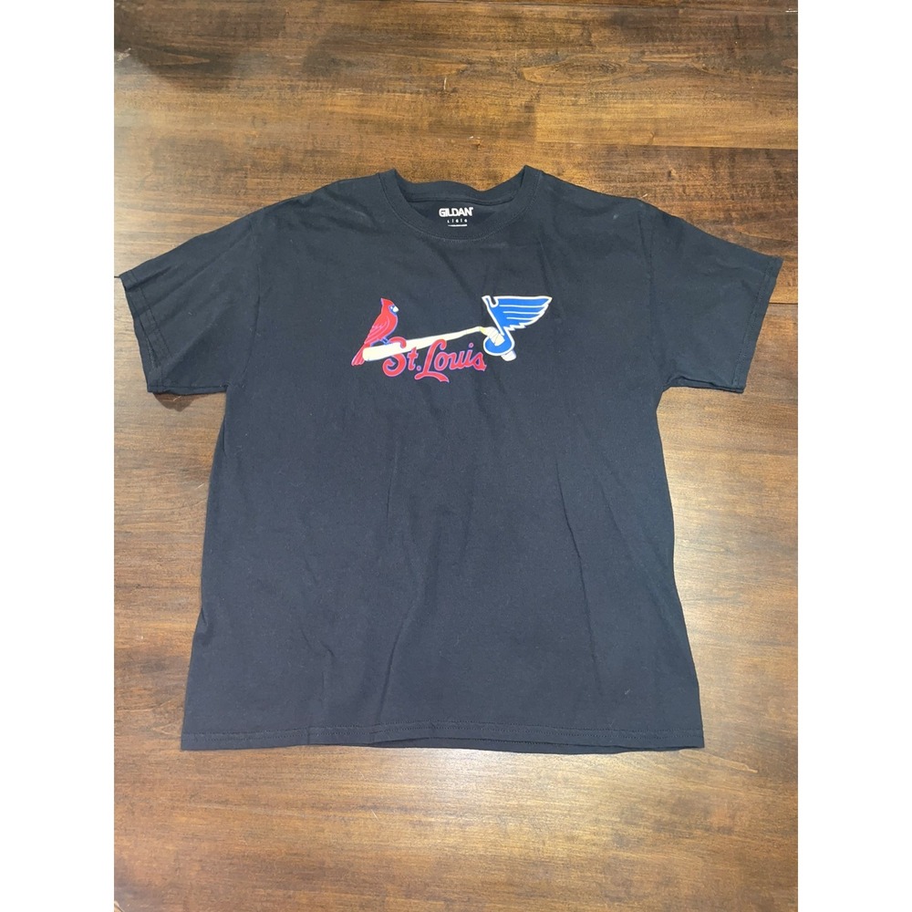St Louis Blues | Men's Large "St. Louis Cardinals" Fusion Black Shirt
